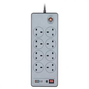 20W 2C2A  8AC Timing USB Power Strip  