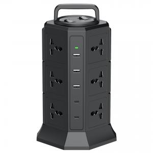 20W 2C3A  12AC USB All In 1 Heavy Load  Power Strip   