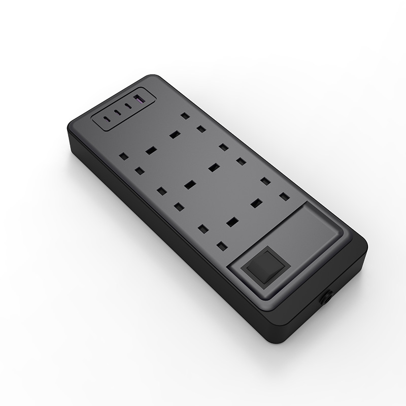 20W USB Power Strip with 6 UK Sockets